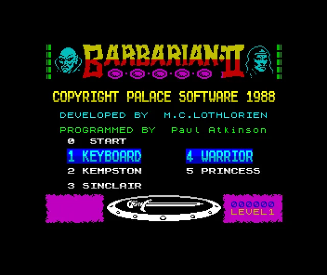 Barbarian II - The Dungeon of Drax [128K]
