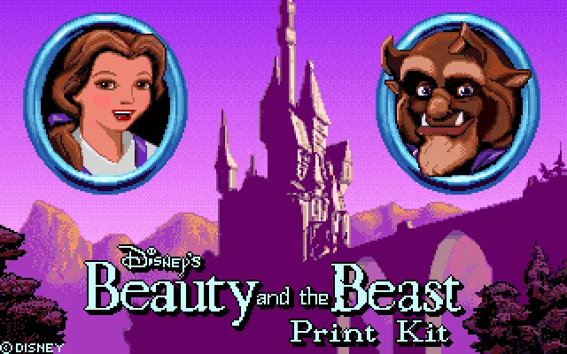 Beauty and the Beast Print Kit (MS-DOS) VGA Graphics