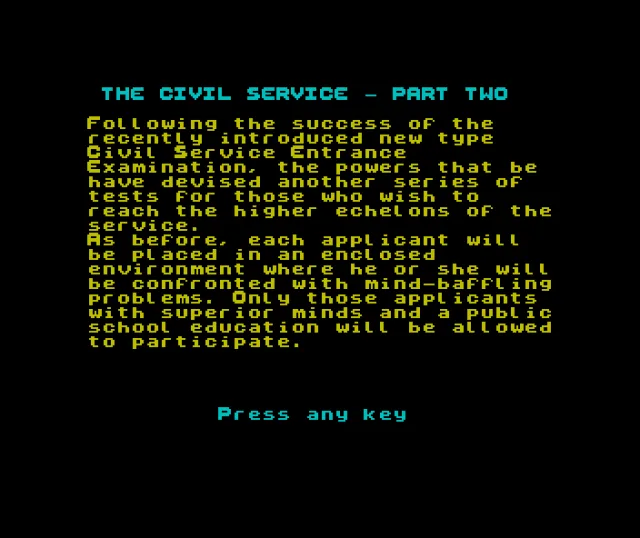Civil Service II
