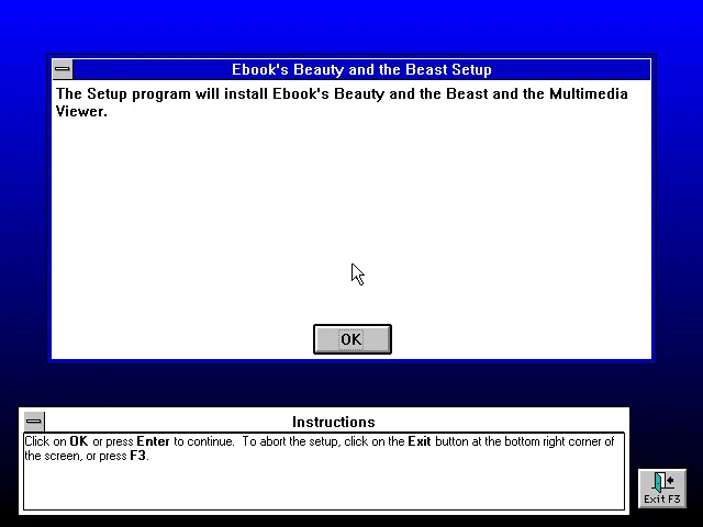 Ebook's Beauty and the Beast Multimedia Storybook CD-ROM
