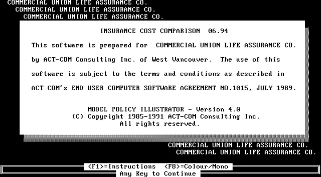 Insurance Cost Comparison 06.94