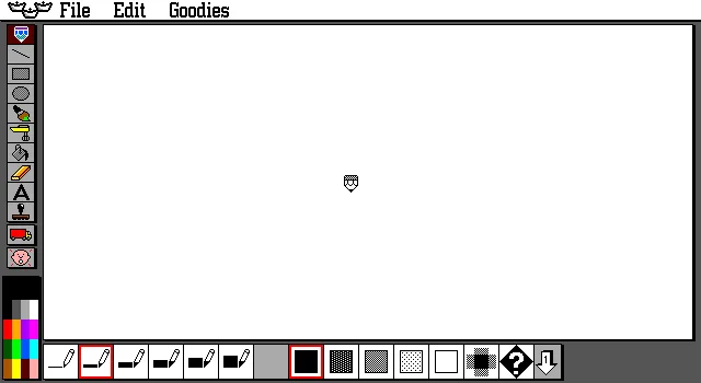 MS-DOS: Kid Pix 1.0 (EGA Graphics and No Sound)