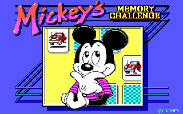 MS-DOS: Mickey's Memory Challenge (EGA Graphics, PC Speaker)