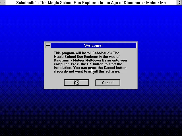 The Magic School Bus Meteor Meltdown Game (demo)
