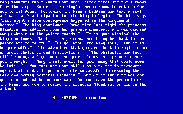 The Search for Princess Alandria