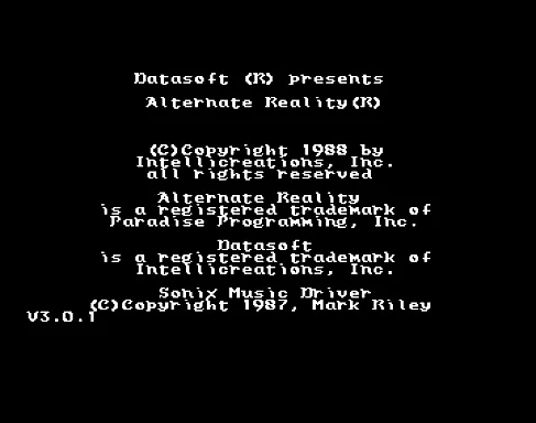 Alternate Reality The City (1988)(Datasoft)[cr Dragon]