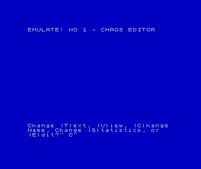 Chaos - The Battle of the Wizards - Editor [a]