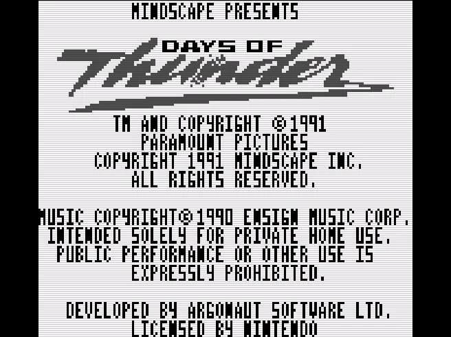 Days of Thunder