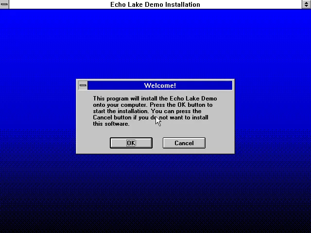 Delrina’s Echo Lake Demo
