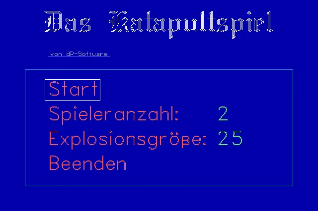 DOS Freeware: Das Katapultspiel