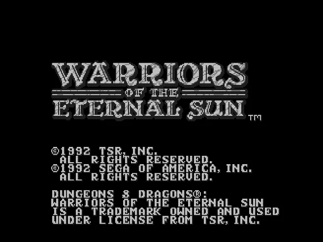 Dungeons & Dragons - Warriors of the Eternal Sun