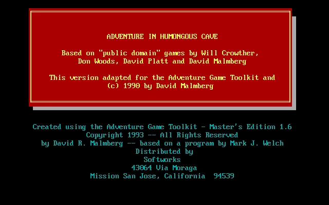 Huge Cave: Adventure in Humongous Cave