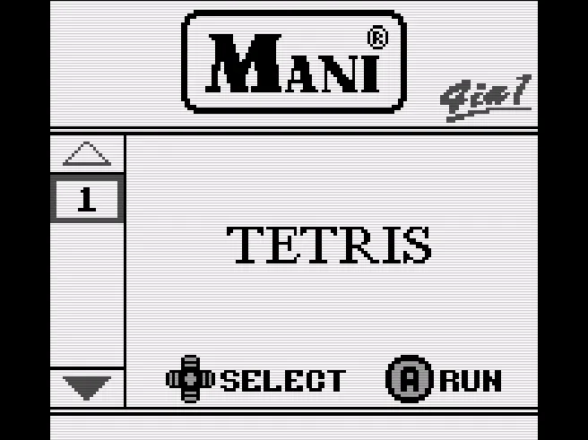 Mani 4 in 1 - Tetris + Alleyway + Yakuman + Tennis