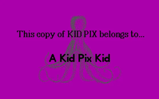 MS-DOS: Kid Pix 1.0 (mCGA Graphics and Disney Sound Source)