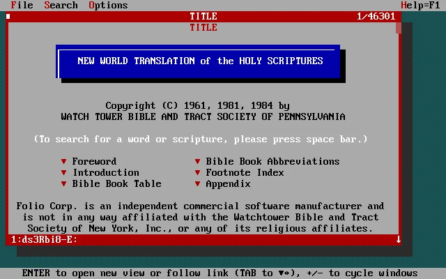 New World Translation of the Holy Scriptures with References